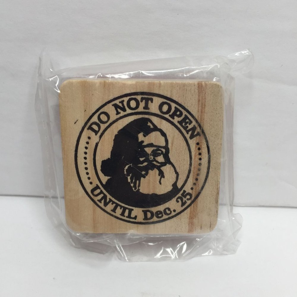 Horizon Group Do Not Open Until Dec. 25 Santa Claus Christmas Rubber Stamp